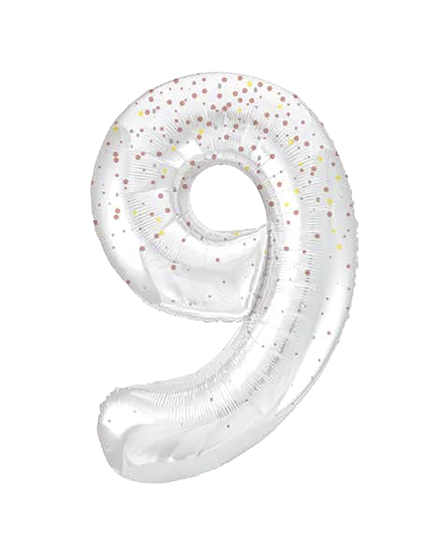 Forma Numero Glitz 9 Oro Rosa Prism. 86cm