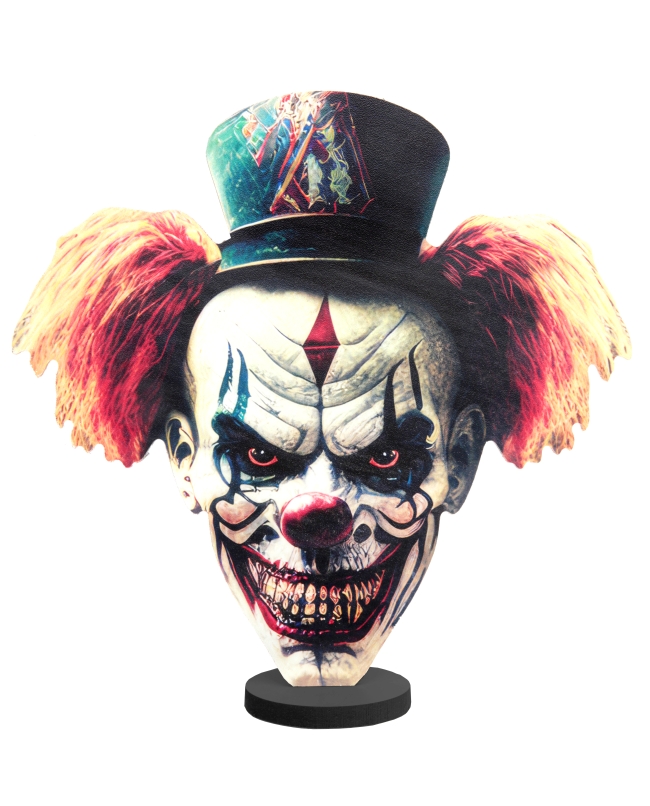 Centro Mesa Payaso Asesino 19X7X20cm X Madera ***OFERTA DTO NO ACUMULABLE
