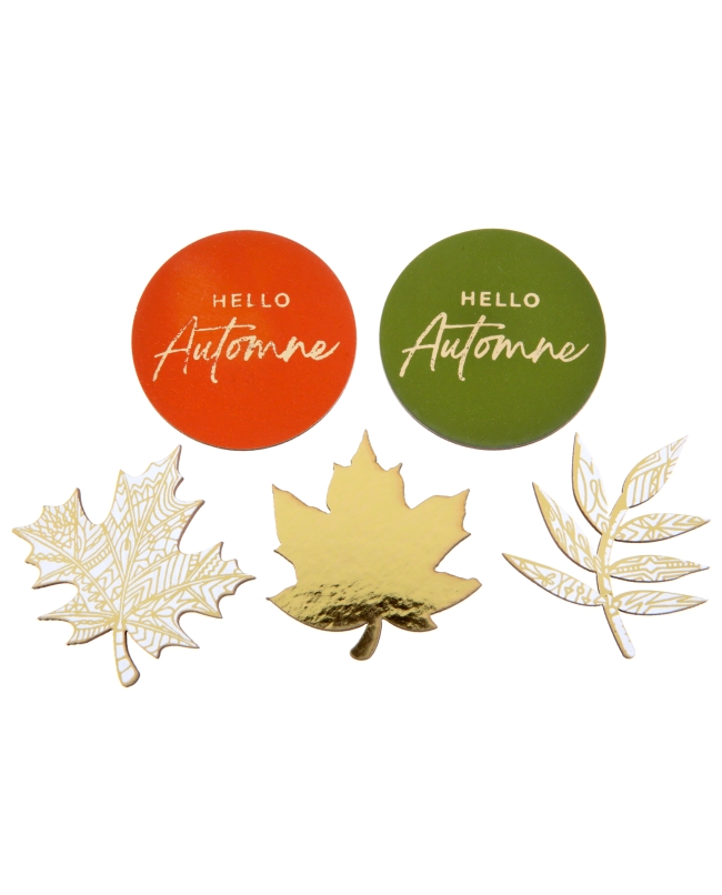 Deco Mesa Confeti Otoño 4.5X5cm Y 5cm Madera ***OFERTA DTO NO ACUMULABLE