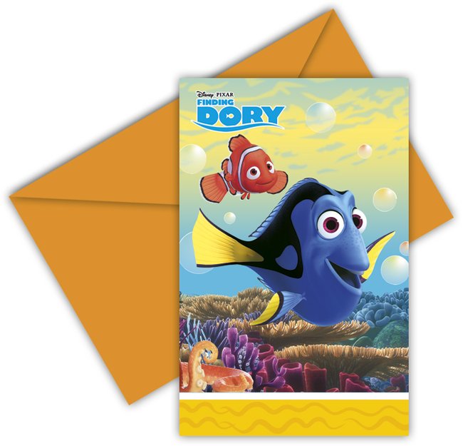 Invitaciones y sobres Finding Dory ***OFERTA DTO NO ACUMULABLE  