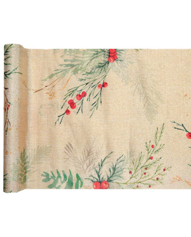 Camino Mesa Ramas 28cm x 2,5m Poliesterlino Lurex ***OFERTA DTO NO ACUMULABLE