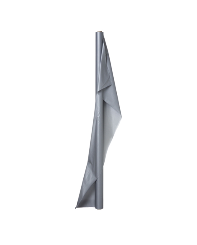 Rollo Mantel Plastico Plateado 1X30m