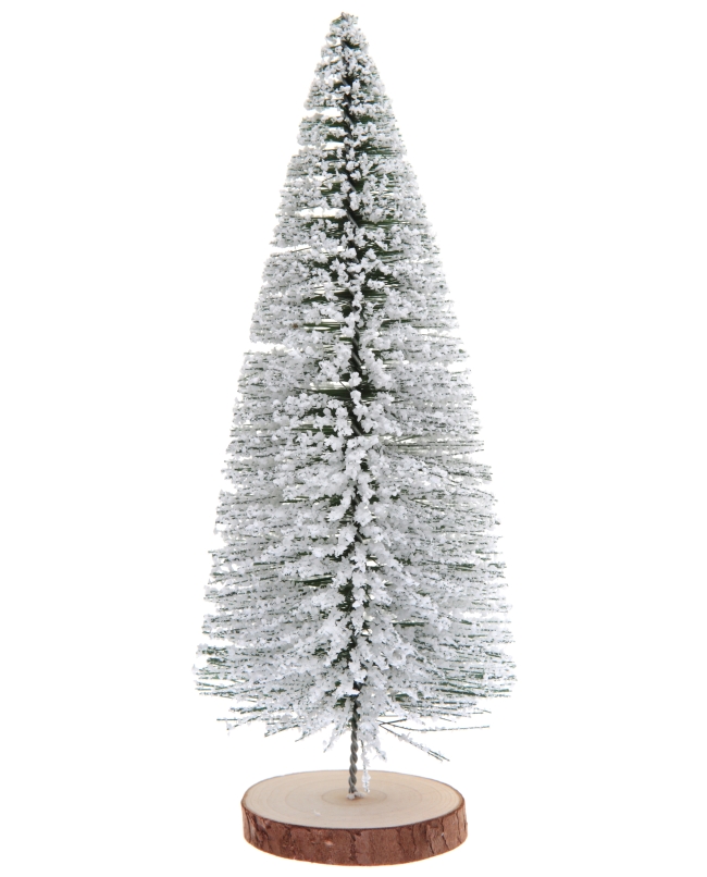 Arbol Escarchado 8X16cm Madera Y Plast. ***OFERTA DTO NO ACUMULABLE