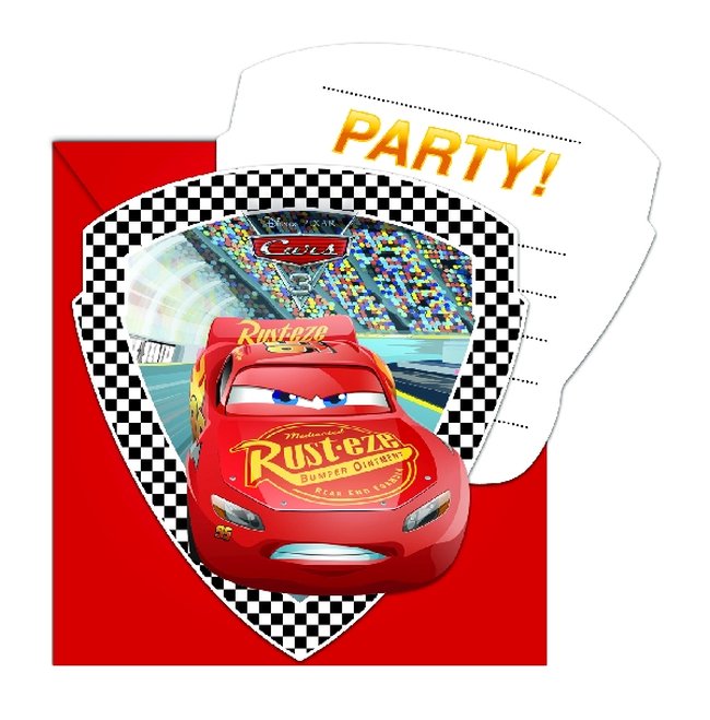 Invitacion Forma y sobres Cars 3 ***OFERTA DTO NO ACUMULABLE  