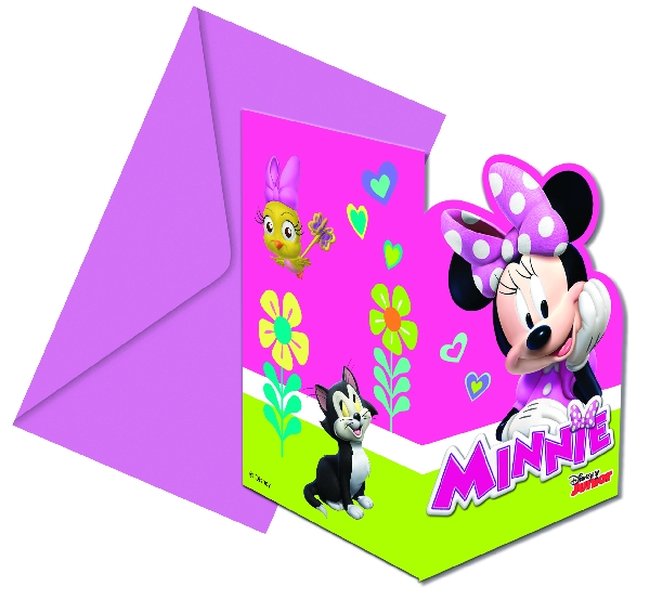 Invitacion Forma y sobres Minnie Rosa ***OFERTA DTO NO ACUMULABLE  