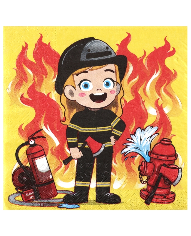 Servilletas Bomberos 33 X 33cm Papel, 3 Capas ***OFERTA DTO NO ACUMULABLE