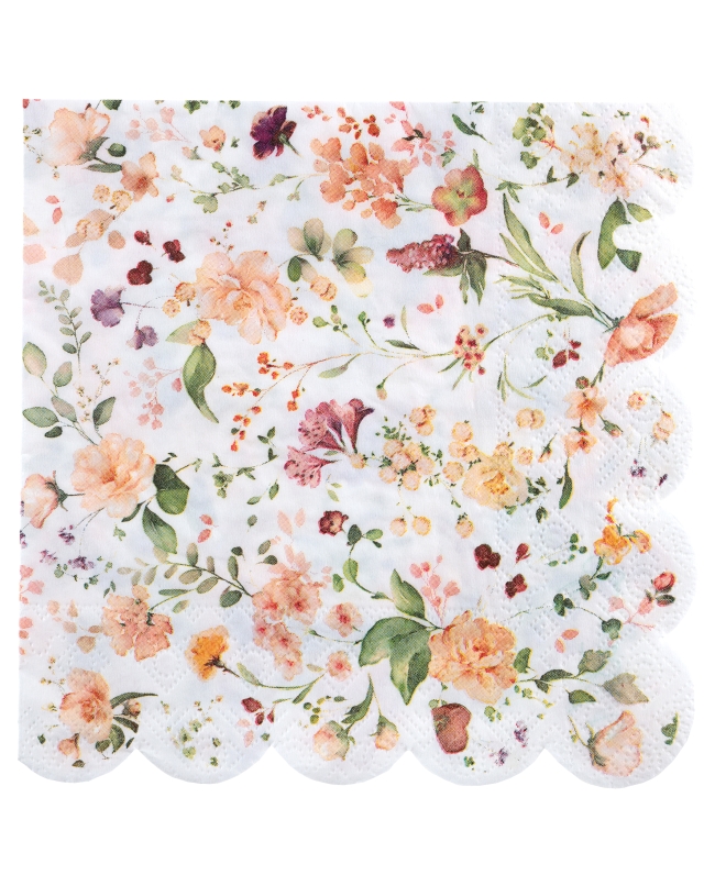 Servilleta Floral 33X33cm Papel 3C