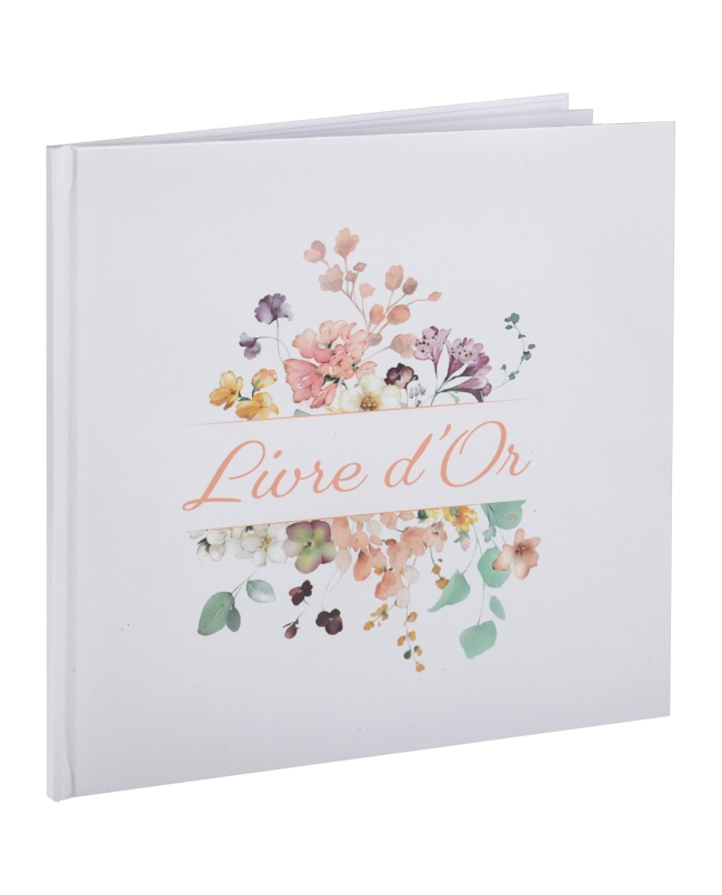 Libro Firmas Floral 24X24cm Carton Y 20 Pag Papel