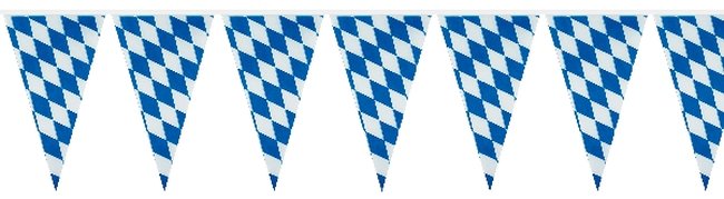 Banderin Triangulos Plastico Bavaria 400X26cm