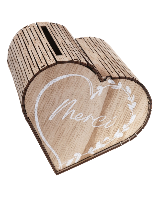 Hucha Corazon 24 X 24 X 15cm Madera ***OFERTA DTO NO ACUMULABLE