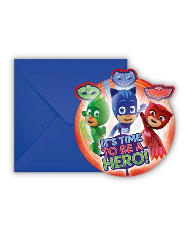 Invitaciones Forma Pj Masks