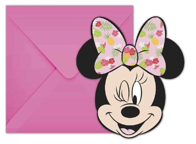 INVITACIONES FORMA MINNIE TROPICAL ***OFERTA DTO NO ACUMULABLE  