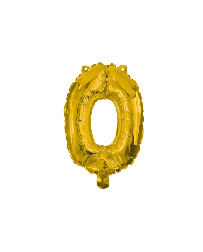 Globo Mini Auto-Inflable Numero: 0 Oro