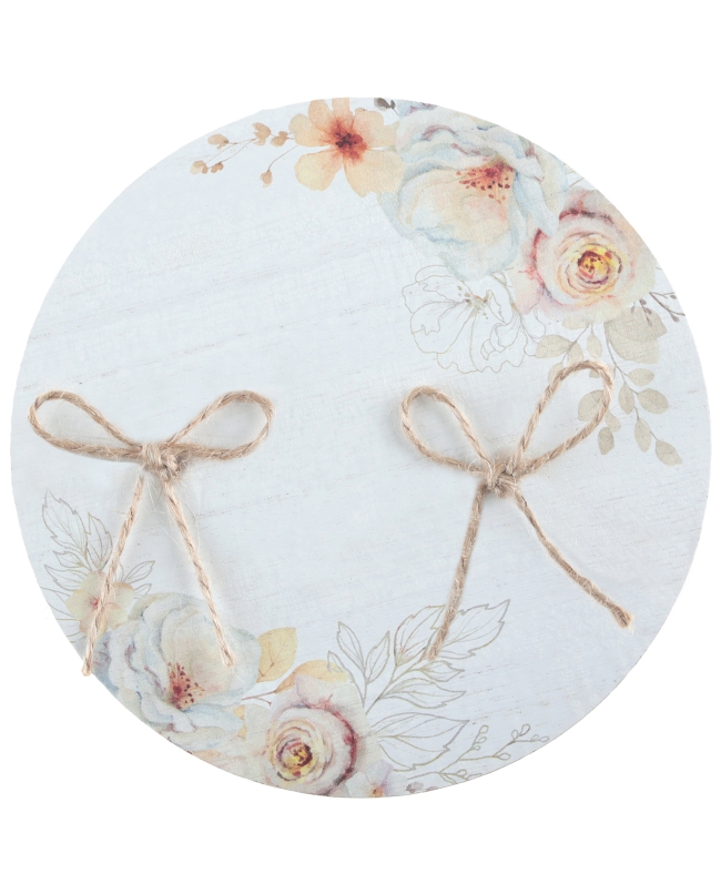 Soporte Anillo Boda Ternura 15cm Madera Y Yute ***OFERTA DTO NO ACUMULABLE
