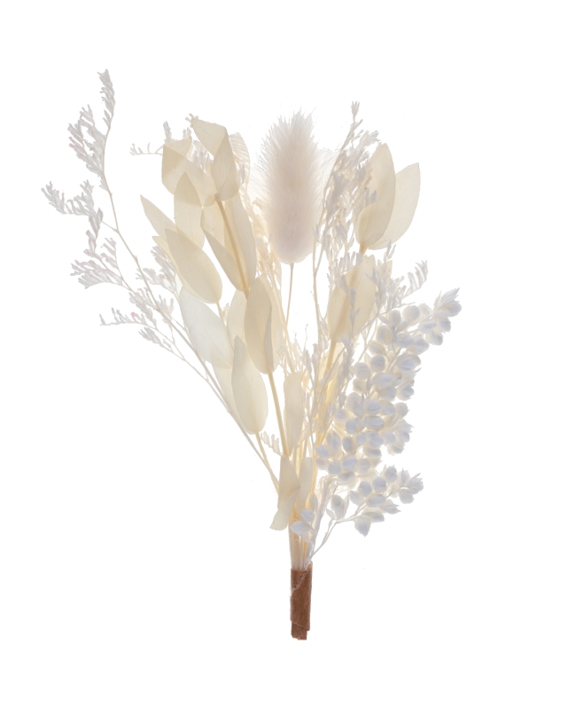 Ramo Flores Peq. Blanco 6.5 X 12cm Elemt.Naturalseco ***OFERTA DTO NO ACUMULABLE