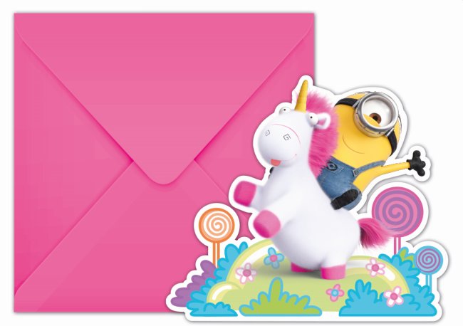 Invitaciones Forma Minion ***OFERTA DTO NO ACUMULABLE  