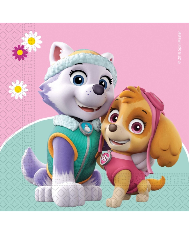 Servilletas 33 X 33cm Patrulla Canina Rosa Fsc