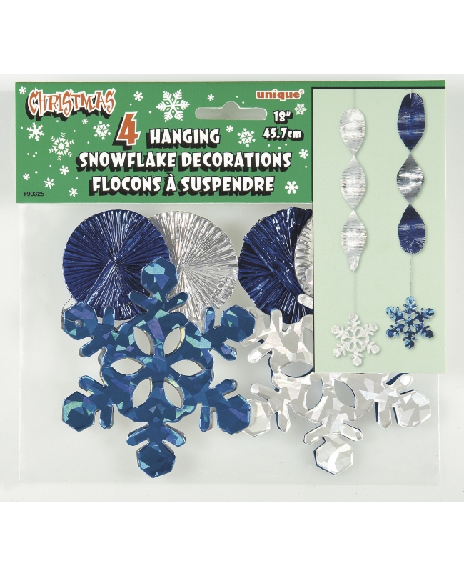 Deco Colgante Copos Nieve 45,7cm Foil