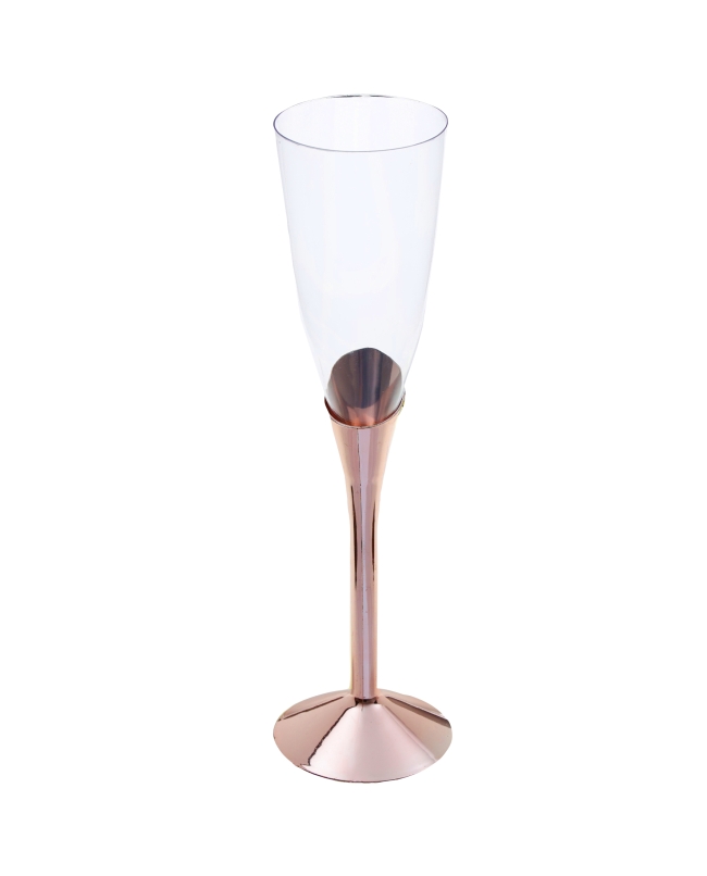 Copa Cava Brillante Oro Rosa 5.6X22.7cm /13.9cl Poliestireno