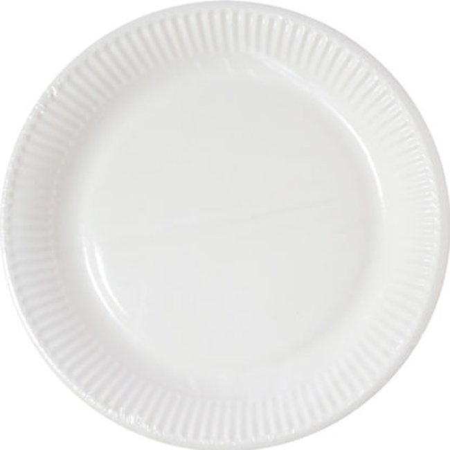 10 PLATOS BLANCOS PAPEL COMPOSTABLE 23CM ***OFERTA DTO NO ACUMULABLE  