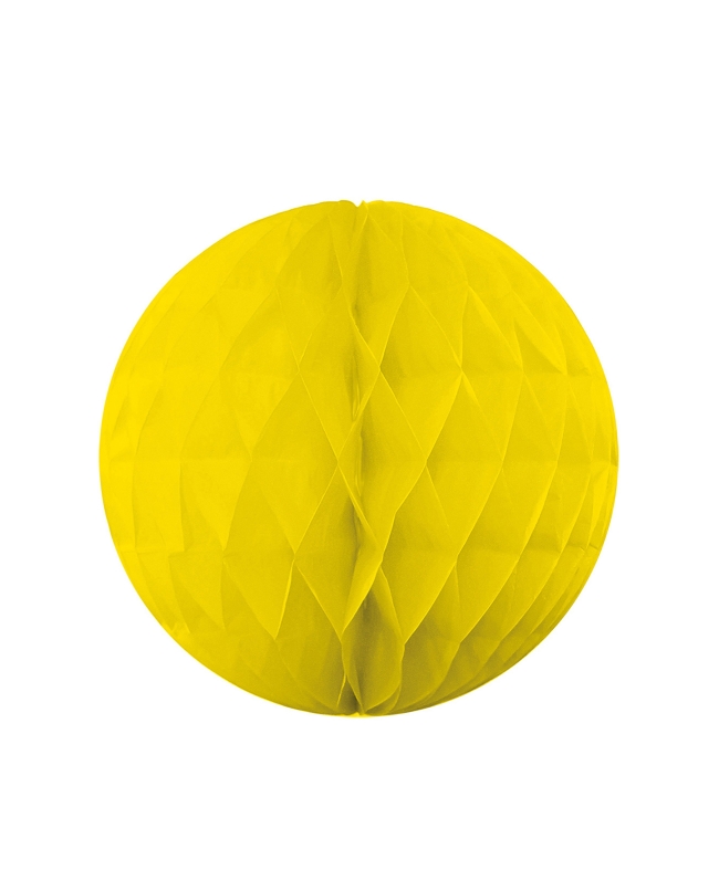 Deco Colgante Bola Nido Abeja Amarilla 30cm 