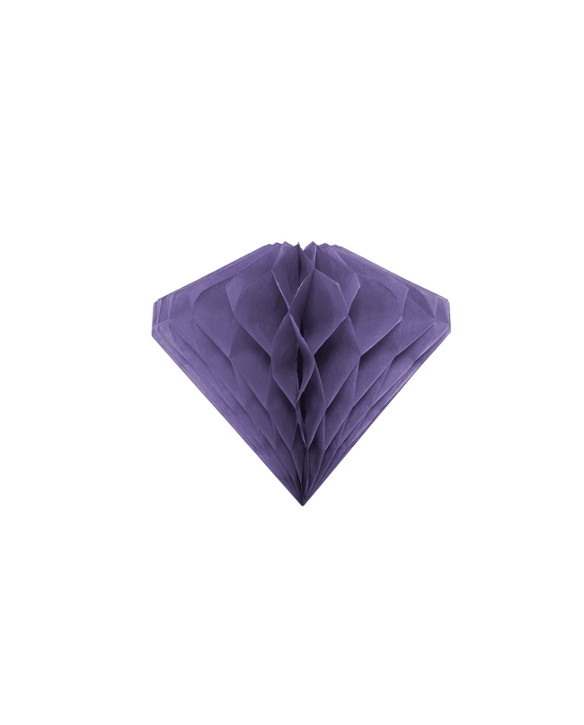 Deco Colgante Diamante Nido Abeja Morado 20cm 