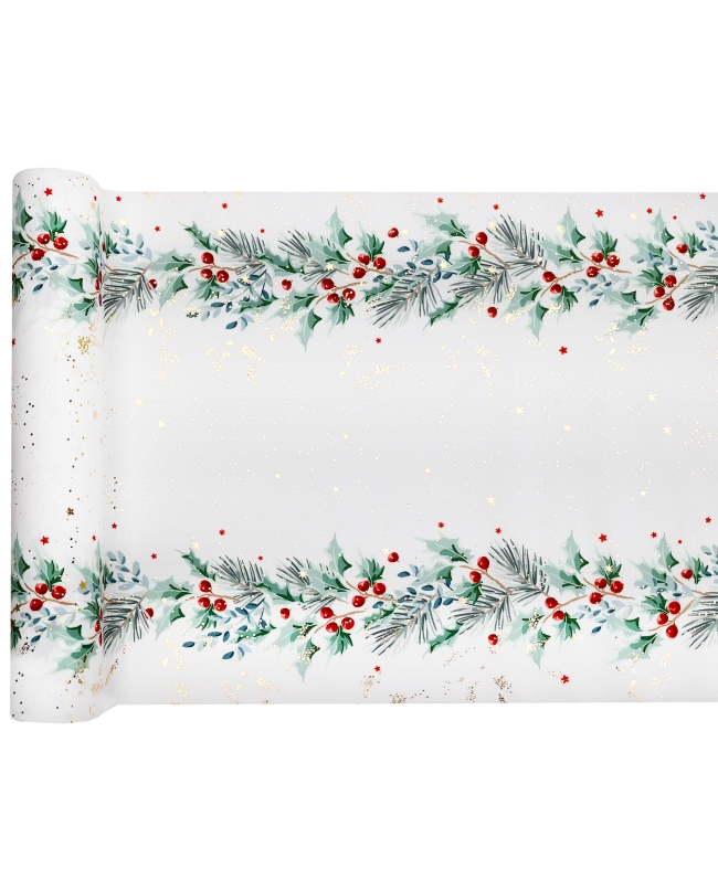 Camino Mesa Acebo Estrellado 28cm Poliester Popelina ***OFERTA DTO NO ACUMULABLE