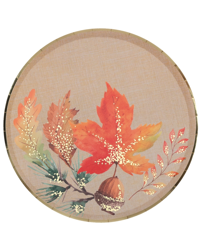 Plato Otoño 22.5cm Carton ***OFERTA DTO NO ACUMULABLE