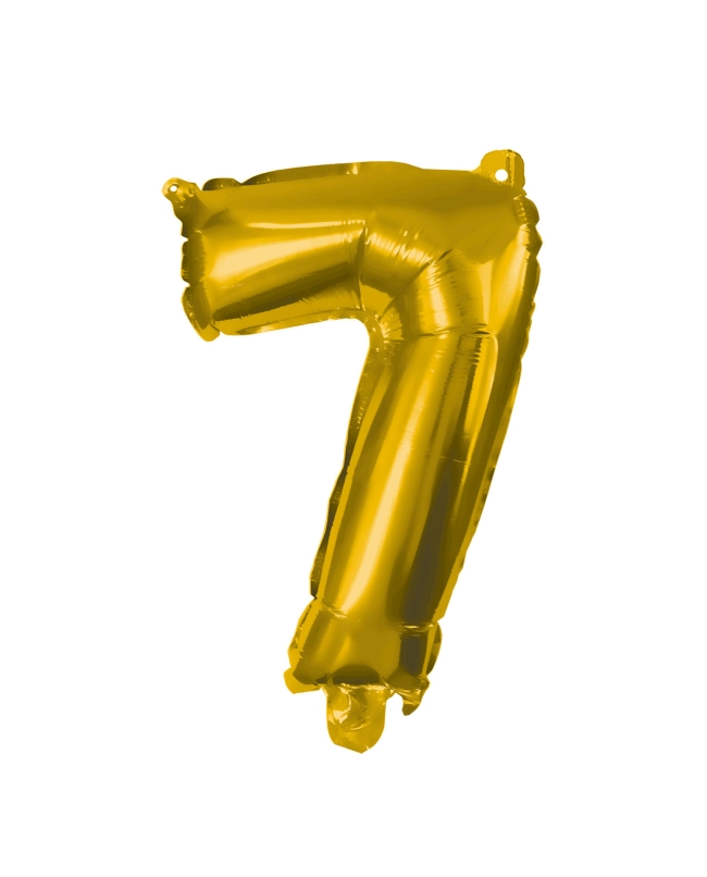 Globo Forma Numero 7 Oro 85cm