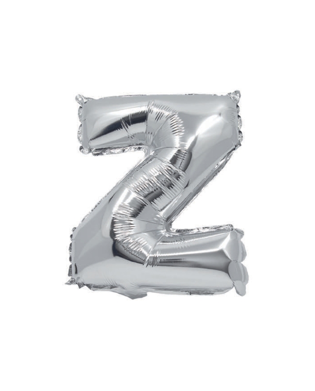 Globo Mini Auto-Inflable Letra: Z Plata 32cm ***OFERTA DTO NO ACUMULABLE