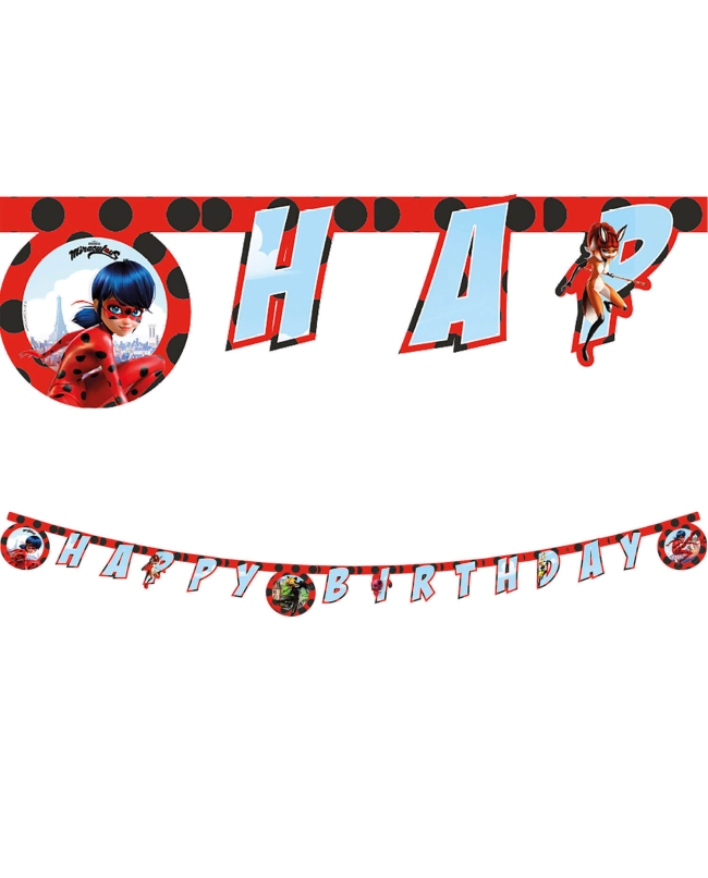 Guirnalda Happy Bday Ladybug Papel ***OFERTA DTO NO ACUMULABLE