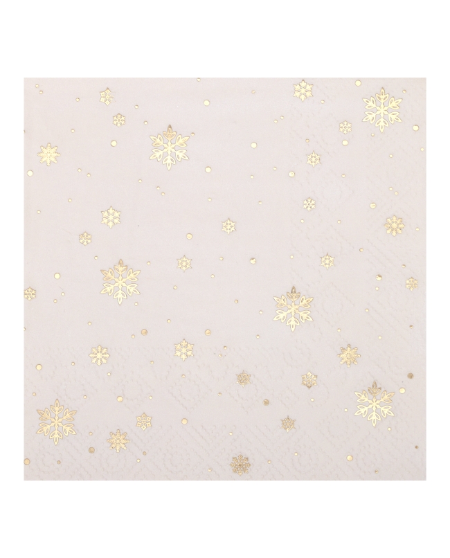 Servilleta Copos Oro Marfil 25X25cm Papel 3C. ***OFERTA DTO NO ACUMULABLE