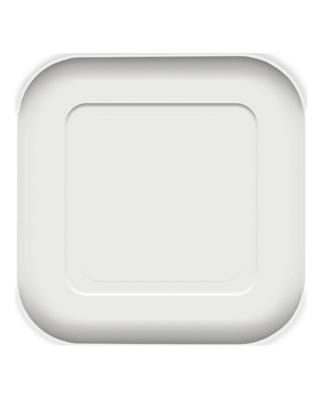 Platos Papel Cuadrados Blancos 23cm Compostables Certificados 