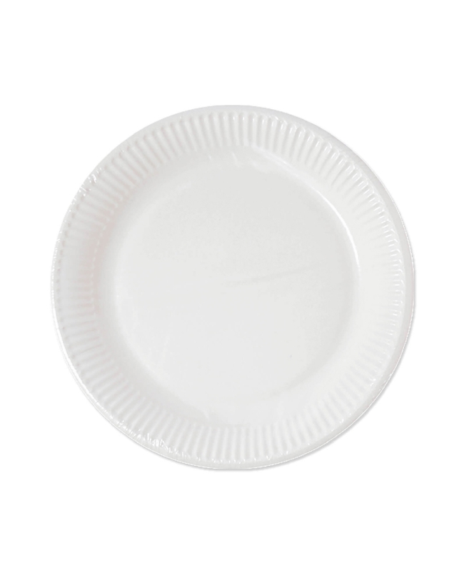 Platos Papel Blancos 20cm Compostables Certificados 