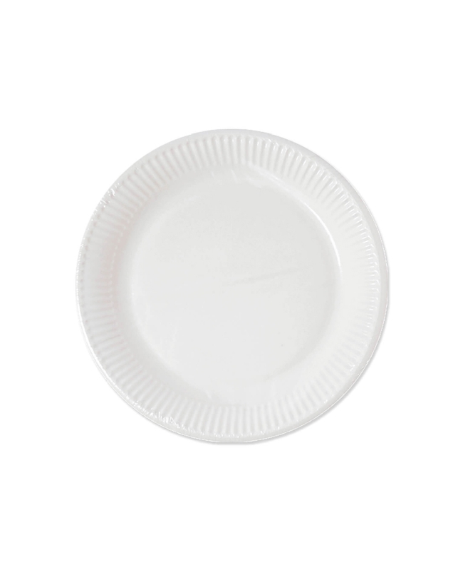 Platos Papel Blancos 16cm Compostables Certificados 