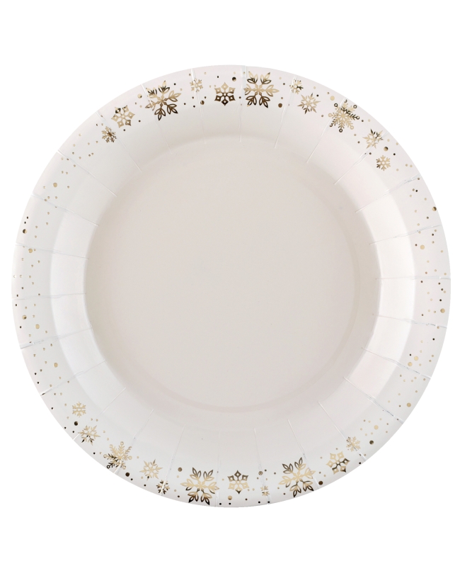 Plato Copos Oro Marfil 22.5cm Carton ***OFERTA DTO NO ACUMULABLE