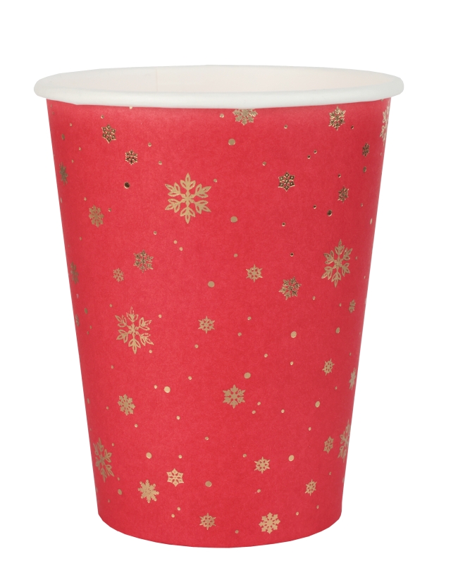 Vaso Copos Oro Rojo 7.8X9.7cm / 27cl Carton ***OFERTA DTO NO ACUMULABLE