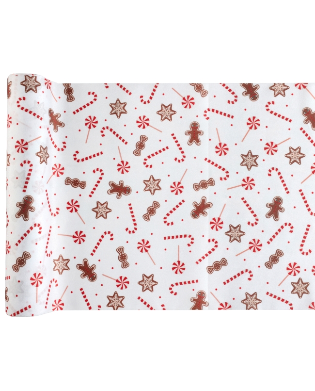 Camino Mesa Dulce Navidad 27cm Poliester Crepe ***OFERTA DTO NO ACUMULABLE