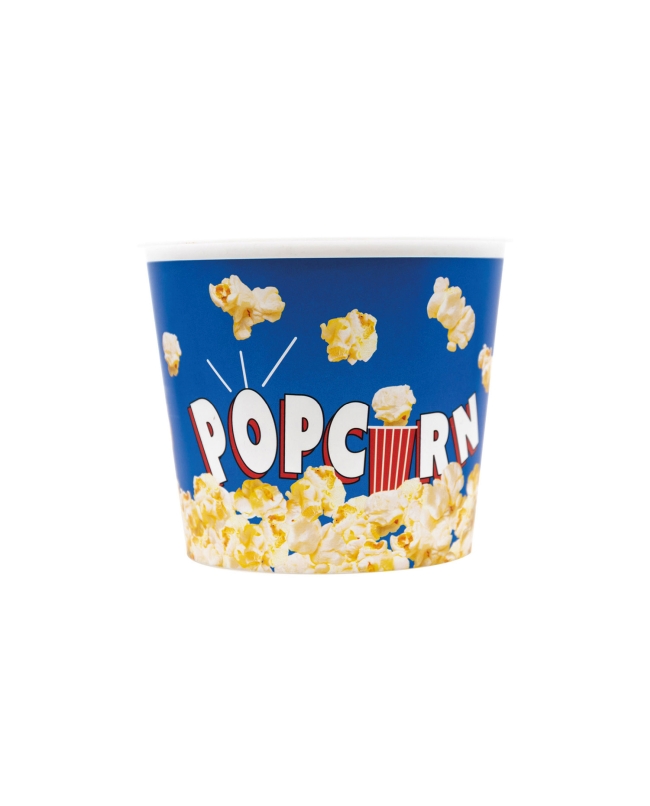 Cubo Palomitas 2,2L Reutilizable Plastico Pop-Corn Azul