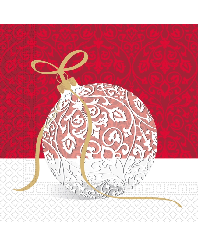 Servilletas 33X33cm Bola Navidad 3Pli