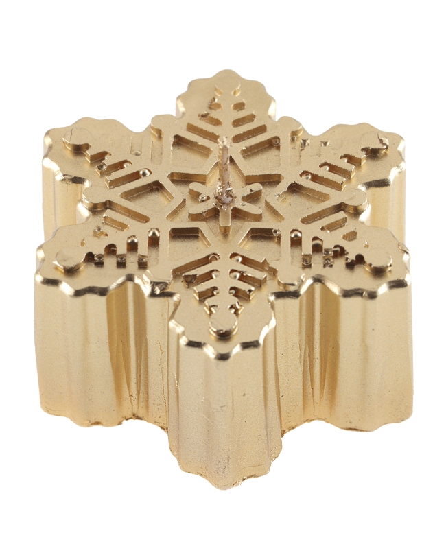 Vela Copo Nieve Oro 6.5X6.5X3.5cm Parafina ***OFERTA DTO NO ACUMULABLE