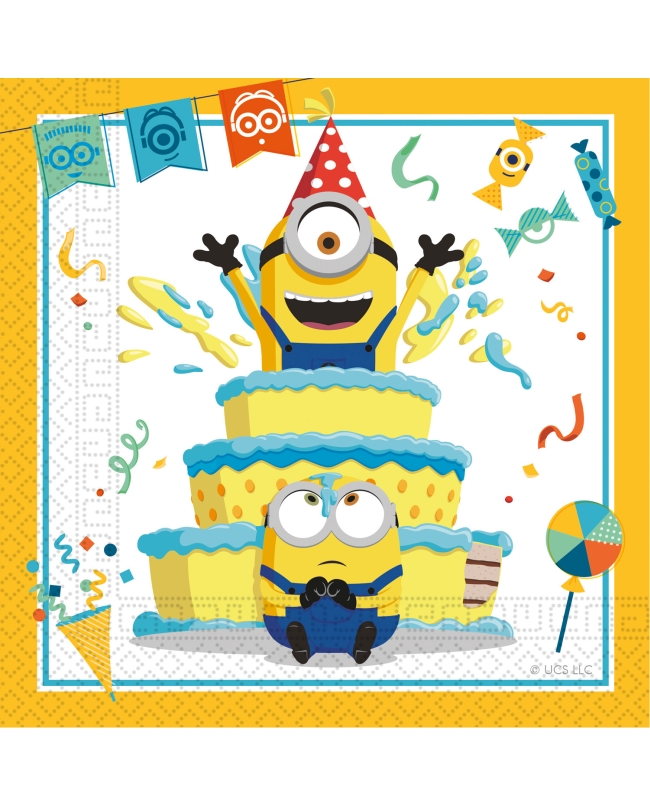 Servilletas 33 X 33cm Minions Ascenso De Gru