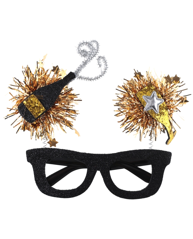Gafas Brillantes Champagne 21X18cm Plast. ***OFERTA DTO NO ACUMULABLE