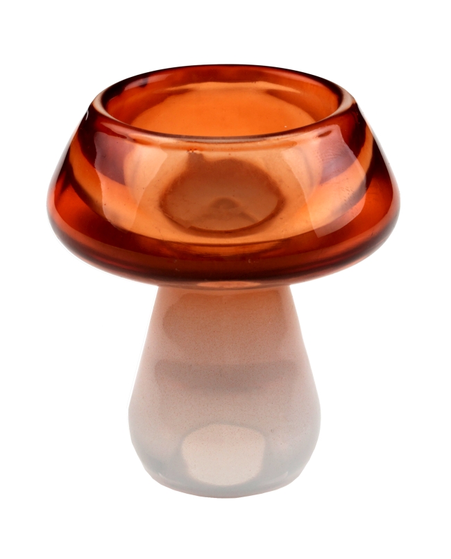 Portavelas Hongo 6.5X9cm Vidrio ***OFERTA DTO NO ACUMULABLE