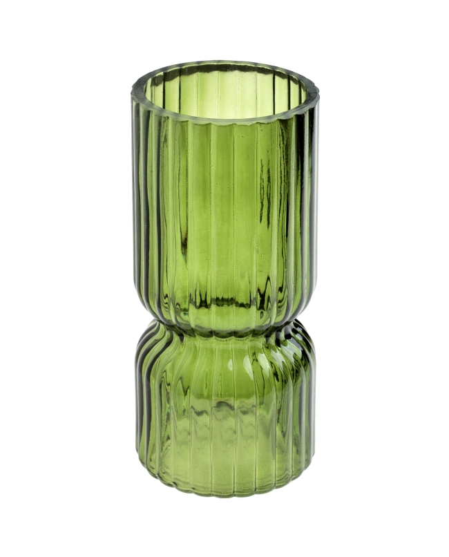 Jarron Iconico Verde 7X16cm Vidrio ***OFERTA DTO NO ACUMULABLE