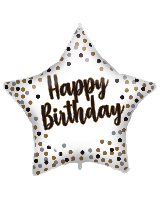 18/46cm Estrella Happy Bday Puntos, Cinta Y Peso ***OFERTA DTO NO ACUMULABLE