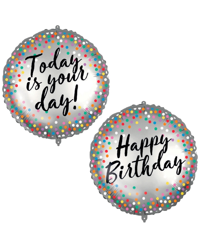 18/46cm Happy Bday 2 Caras, Cinta Y Peso ***OFERTA DTO NO ACUMULABLE