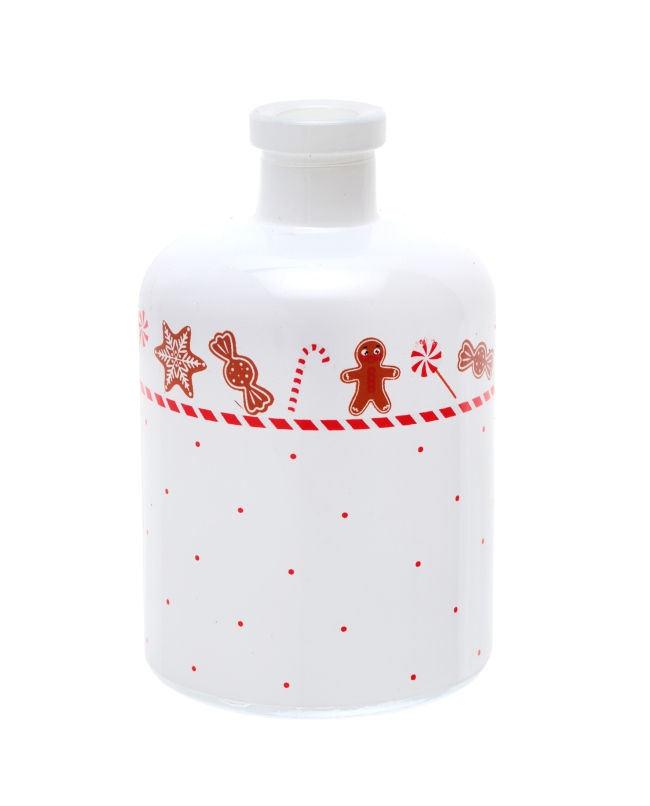 Jarron Dulce Navidad 8X13cm Vidrio ***OFERTA DTO NO ACUMULABLE