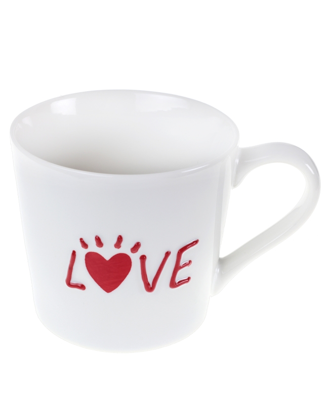 Taza Love Blanco 10X9cm Porcelana