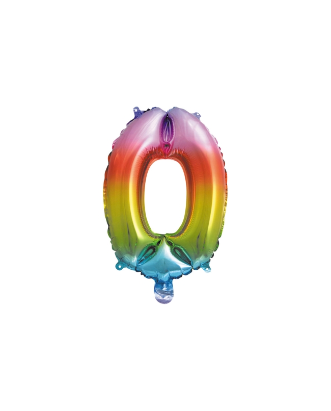 Globo Mini Auto-Inflable Numero: 0 Multicolor